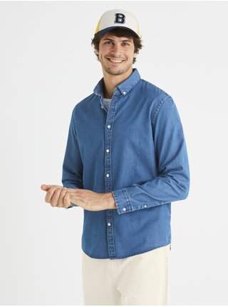 Modrá pánská džínová košile Celio Baden