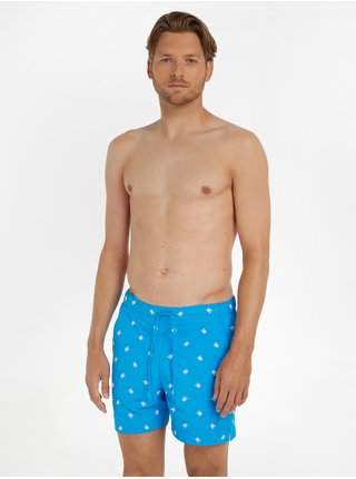 Modré pánské vzorované plavky Tommy Hilfiger