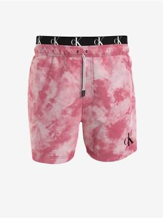 Růžové batikované pánské plavky Calvin Klein Underwear