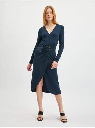 Tmavě modré dámské pouzdrové šaty ORSAY