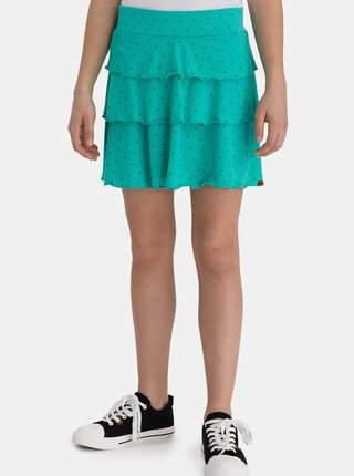 Tyrkysová holčičí vzorovaná sukně SAM 73