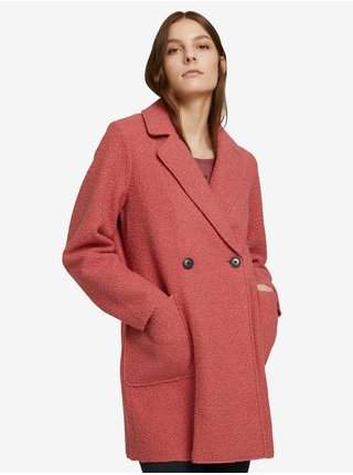 Tmavě růžový dámský lehký kabát Tom Tailor Denim SLEVA