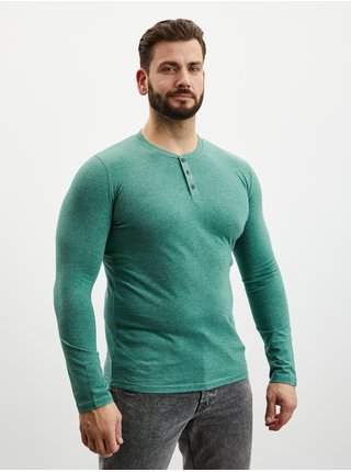 Zelené pánské žíhané tričko s knoflíky ZOOT.lab Diego