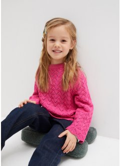 Dívčí ažurový svetr