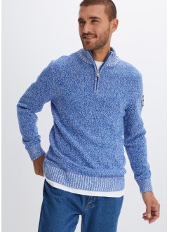 Přírodní svetr s Troyer límcem, z bavlny