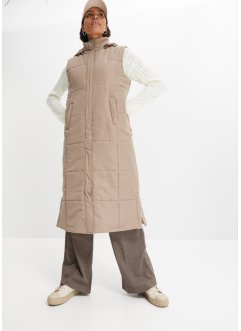 Prošívaná vesta v maxi délce, z recyklovaného polyesteru