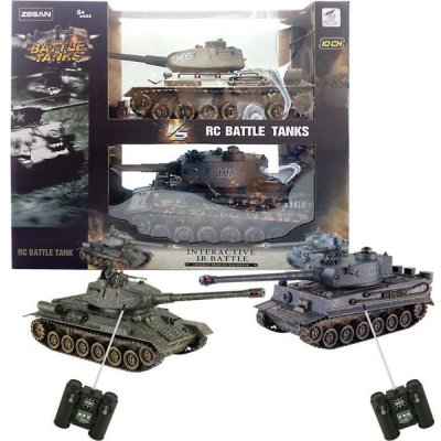 TOP 5. - Zegan Bojová sada tanků RC Tank Tiger I vs. Tank T34 2.4GHz RTR RC_99824 1:28