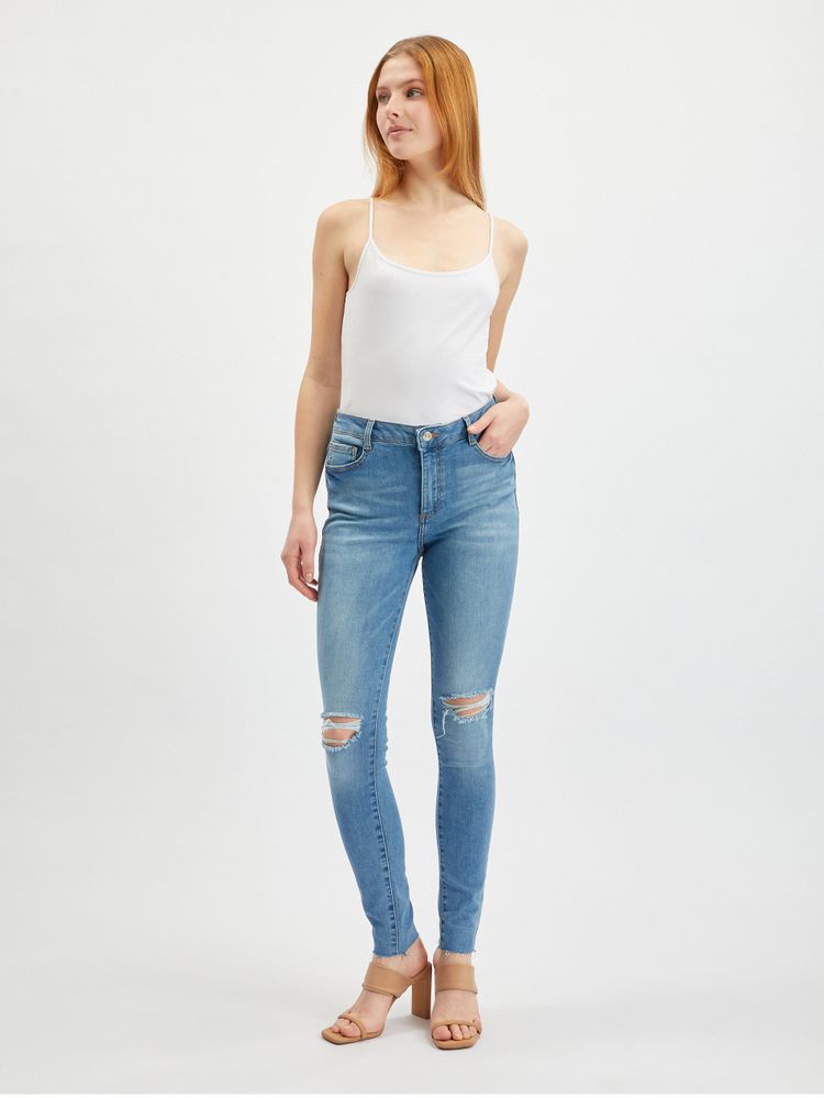 Světle modré dámské skinny fit džíny ORSAY