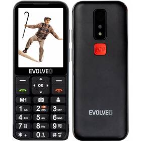 Mobilní telefon Evolveo EasyPhone LT pro seniory černá barva