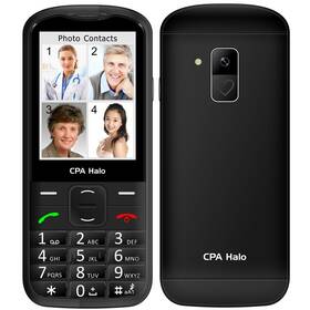 Mobilní telefon CPA Halo 28 Senior s nabíjecím stojánkem černá barva