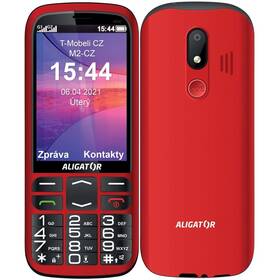 Mobilní telefon Aligator A830 Senior červená barva DO 2500 KČ