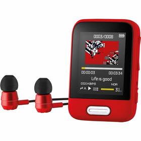MP3 přehrávač Sencor SFP 7716 RD červená barva