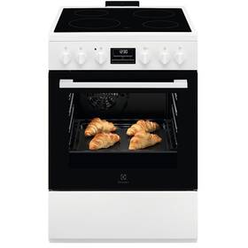 Sklokeramický sporák Electrolux LKR664177W bílá barva
