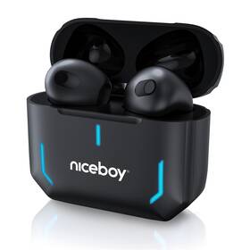 Sluchátka Niceboy HIVE SpacePods černá barva