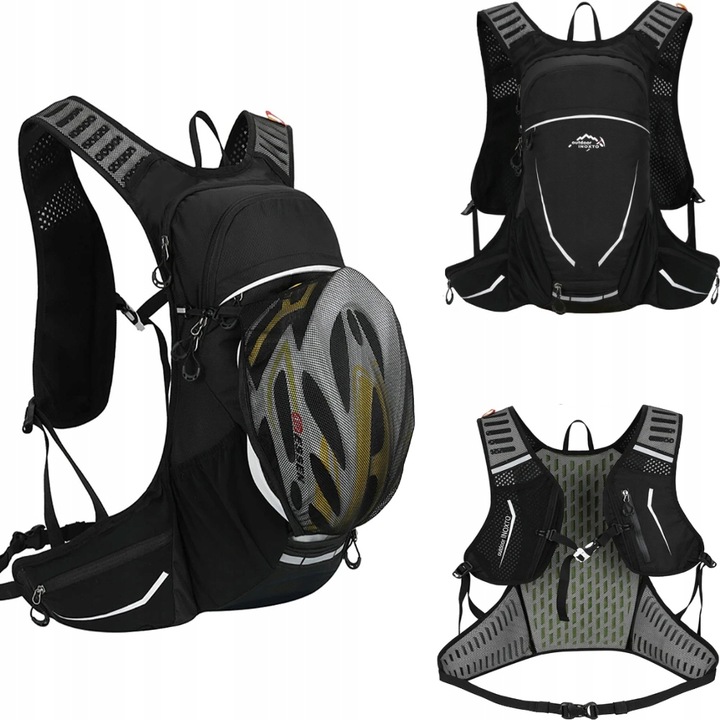 16l černý cyklistický Batoh , lehký sportovní batoh , trekingový batoh