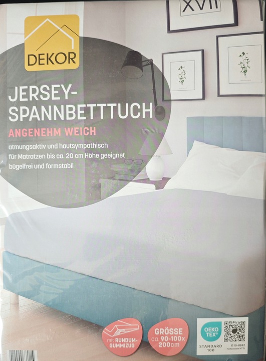 18* DEKOR Prostěradlo z jersey s gumičkou 90-100 x 200 cm ŠEDÉ