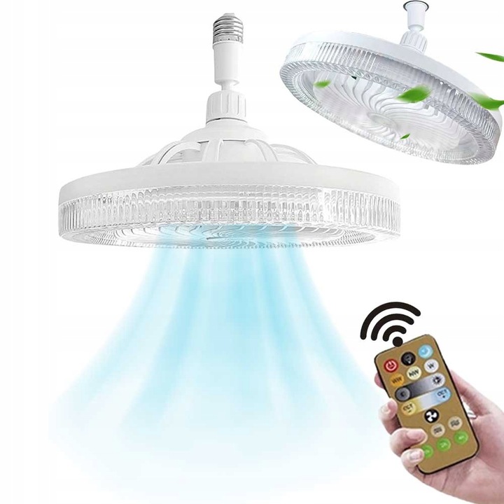 2V1 STROPNÍ SVÍTIDLO S LED VĚTRÁKEM MODERN ZÁVĚSNÁ STROPNÍ SVÍTIDLO BÍLÁ 30W + DÁLKOVÉ OVLÁDÁNÍ