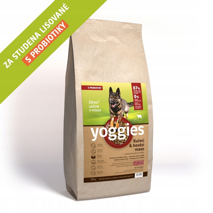 20 kg Yoggies granule hovězí kuřecí