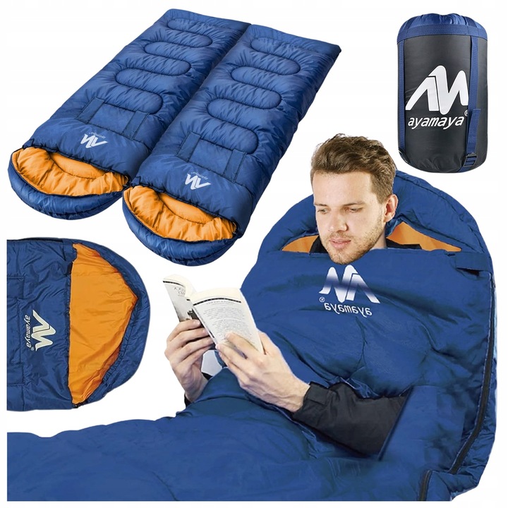 2X VODOTĚSNÝ OUTDOOROVÝ SPACÍ PYTEL AYAMAYA 80X220 CM KOMBINOVATELNÝ