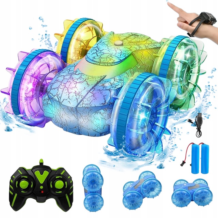 2V1 AUTO RC CRAWLER VODA A ZEMĚ DVOJITÁ KONTROLA DÁREK 2*500MAH