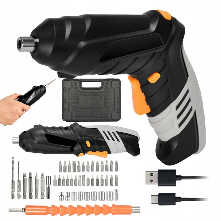 47V1 AKUMULÁTOROVÝ ŠROUBOVÁK ELEKTRICKÝ ŠROUBOVÁK AKU ŠROUBOVÁK LED 1300 MAH