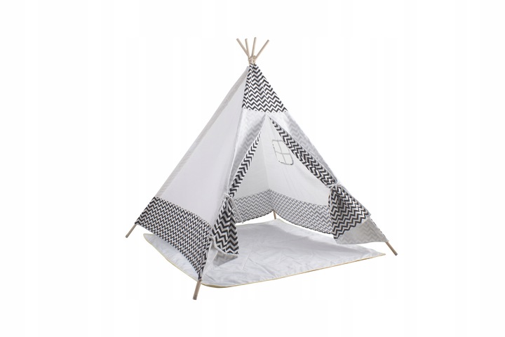 Aga4Kids Dětské Teepee ZigZag Bílý AKCE