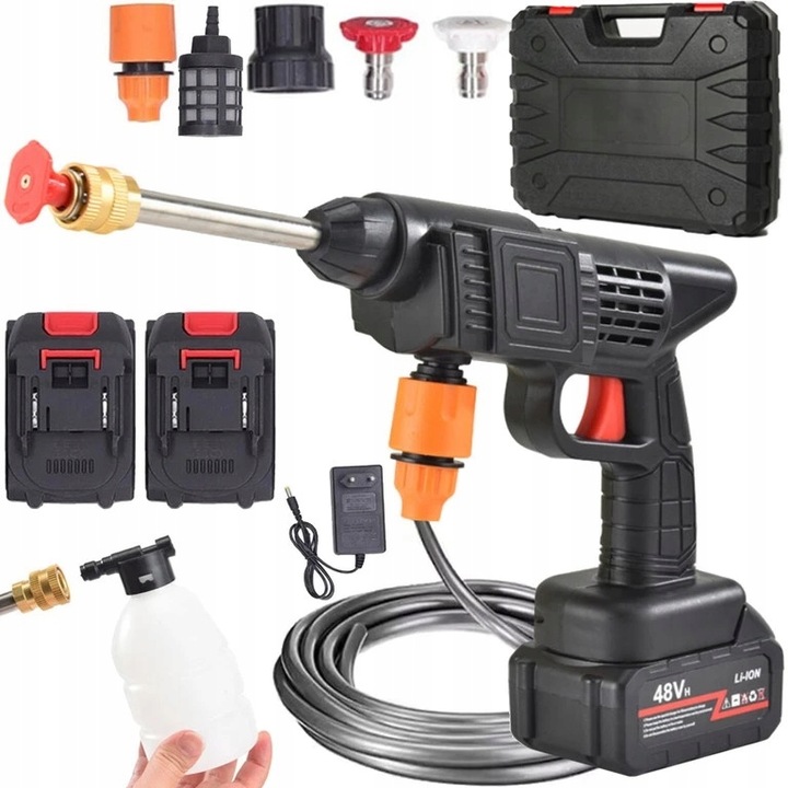 AKUMULÁTOROVÁ TLAKOVÁ MYČKA NA OKNA ZAHRADY A KOSTKY 2X AKUMULÁTOR SADA