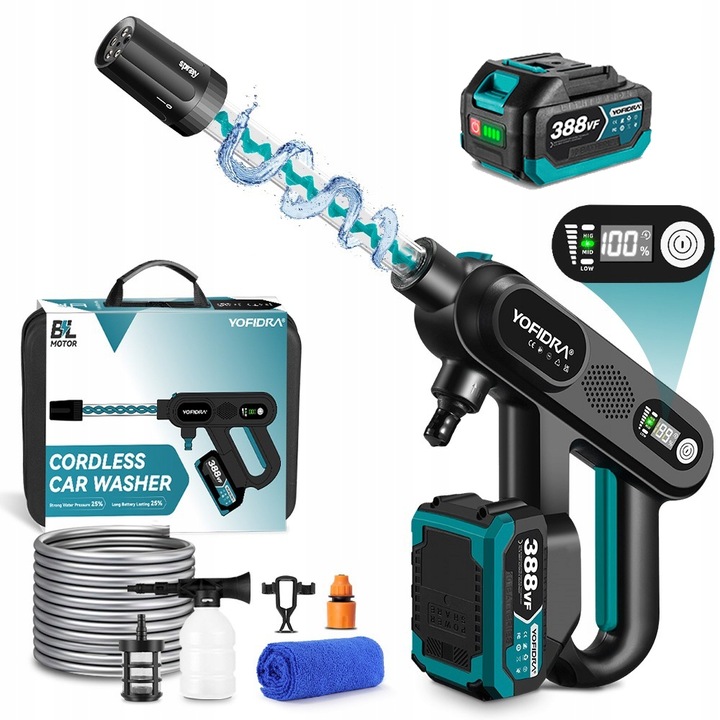 AKU TLAKOVÁ MYČKA BEZDRÁTOVÁ 200 Bar PRO DOMÁCNOST 18V 3Ah + 1x AKU