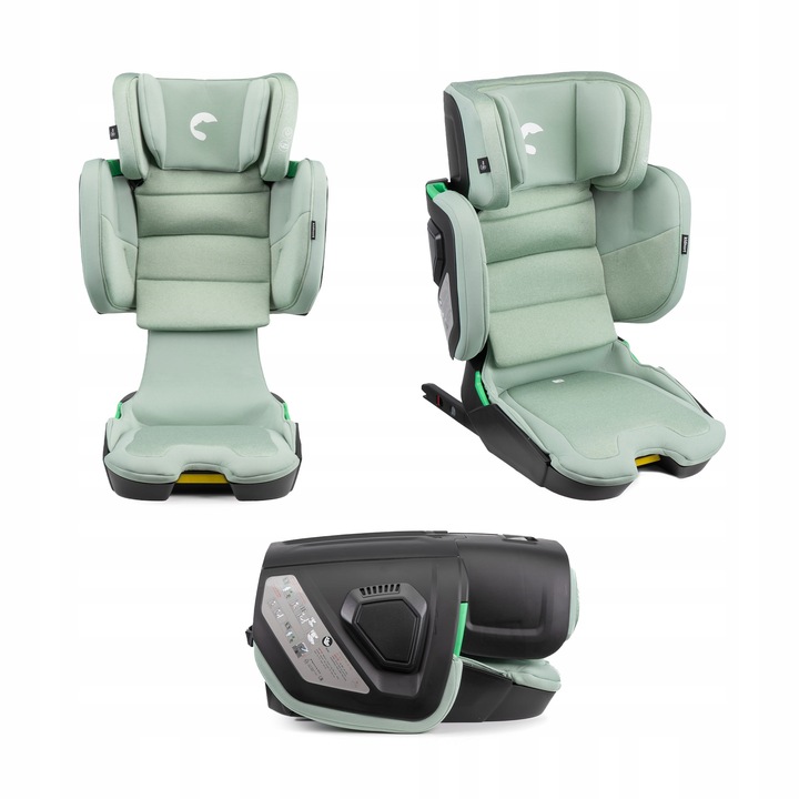 Autosedačka ISOFIX 100-150 cm vysoká (15-36 kg) MANE zelená