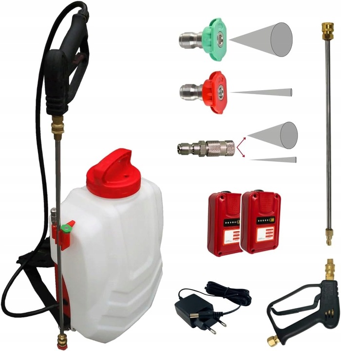 Akumulátorový zádový postřikovač Forum Equipment 180 l/h + 2 baterie