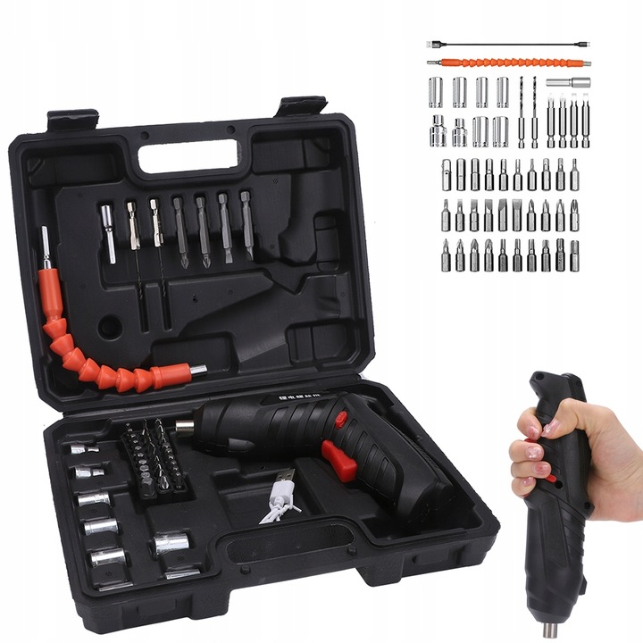 AKU VRTAČKA 4.2 V 550 MAH + KUFR 47 PŘÍSLUŠENSTVÍ