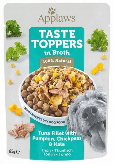 Applaws Taste Toppers pro psa - tuňák dýně a cizrna v omáčce 85g