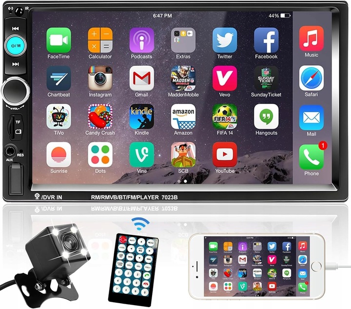 AUTORÁDIO 2 DIN DOTYKOVÝ MP5 USB LCD 7"" 7023B