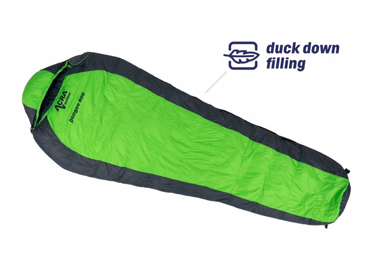 Acra péřový spací pytel Pongee 800 - 210 cm, kachní peří VÝPRODEJ