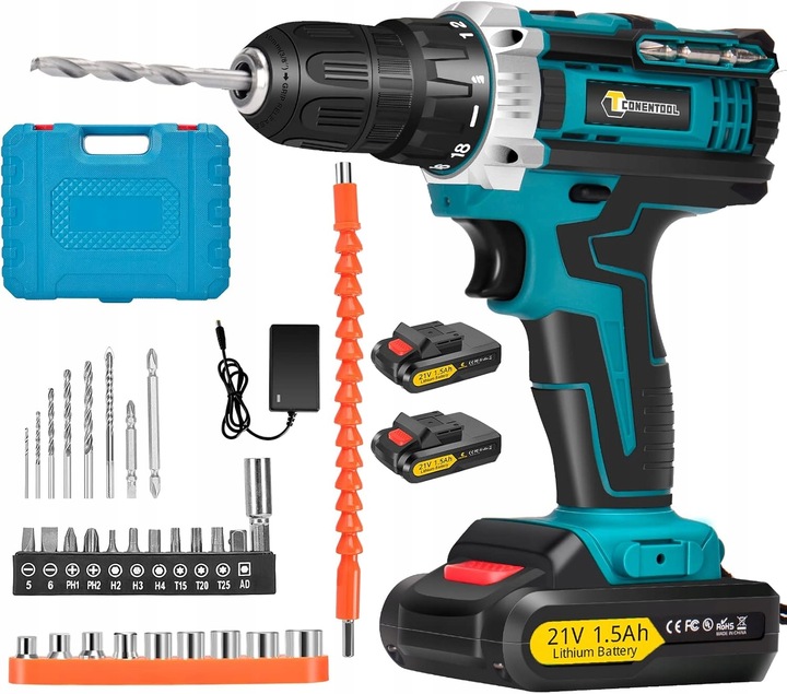 AKU VRTAČKA 2 AKUMULÁTORY 1500 mAh LEVNĚ