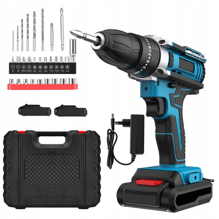 AKU VRTAČKA AKUMULÁTOROVÝ TOČIVÝ MOMENT 21+3 S LED SVĚTLEM