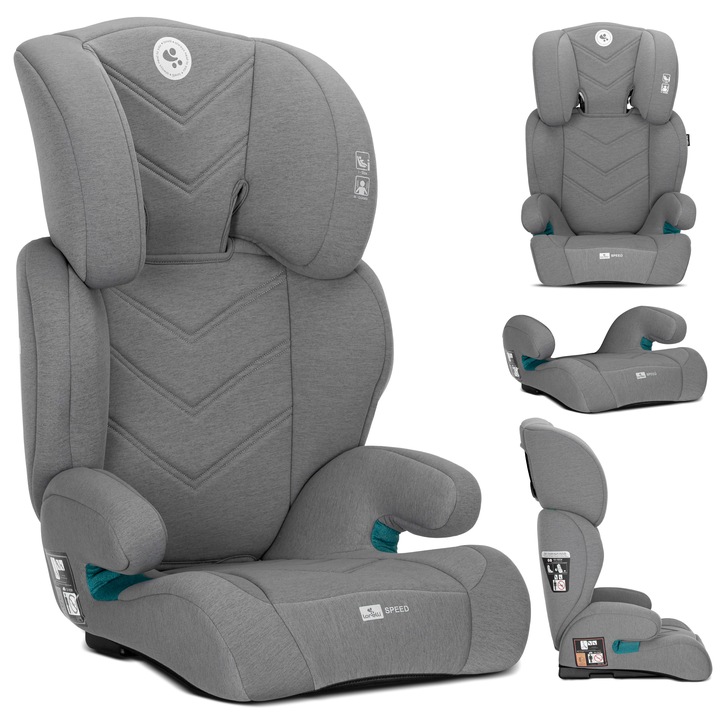 Autosedačka 100-150 cm ISIZE Lorelli Speed šedá + poddupník