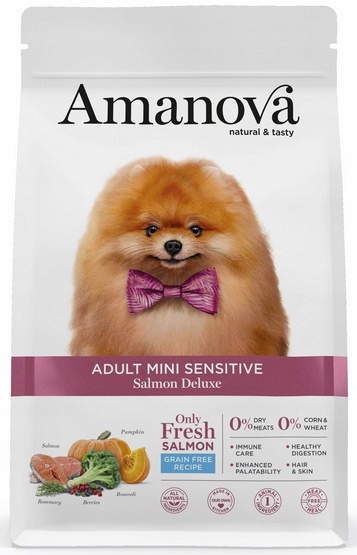 Amanova Dog Adult Mini Sensitive Salmon Deluxe - losos 7 kg