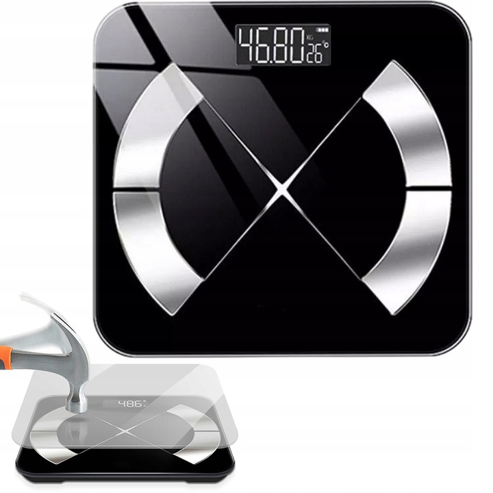 ANALYTICKÁ KOUPELNOVÁ VÁHA ELEKTRONICKÁ SMART 180KG BMI MĚŘENÍ TUKU