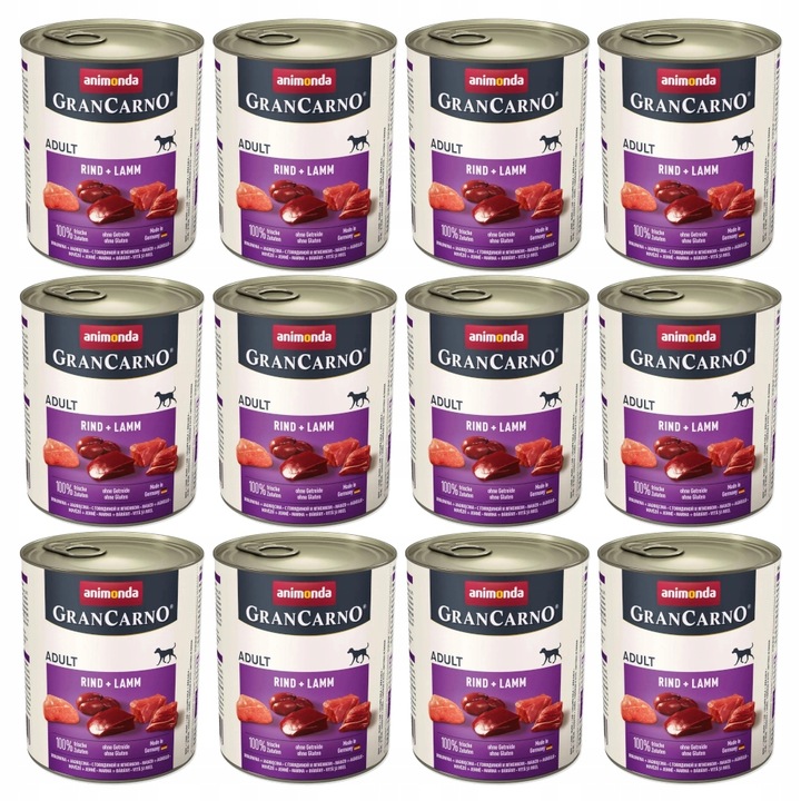 ANIMONDA Grancarno Adult hovězí jehněčí maso 12x800 g VÝPRODEJ
