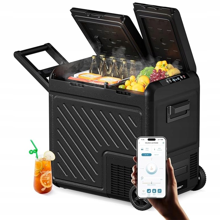 Autochladnička Turistická přenosná s velkými kolečky WOLFBOX 55 L