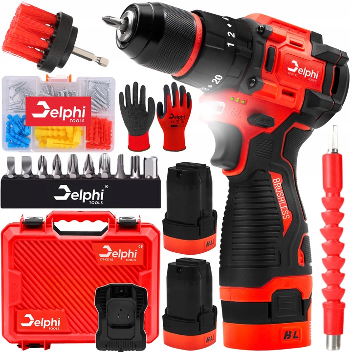 AKU VRTAČKA AKUMULÁTOROVÝ BEZKARTÁČOVÝ PŘÍKLEPOVÝ VÝKONNÝ 2x AKU ŠROUBOVÁK