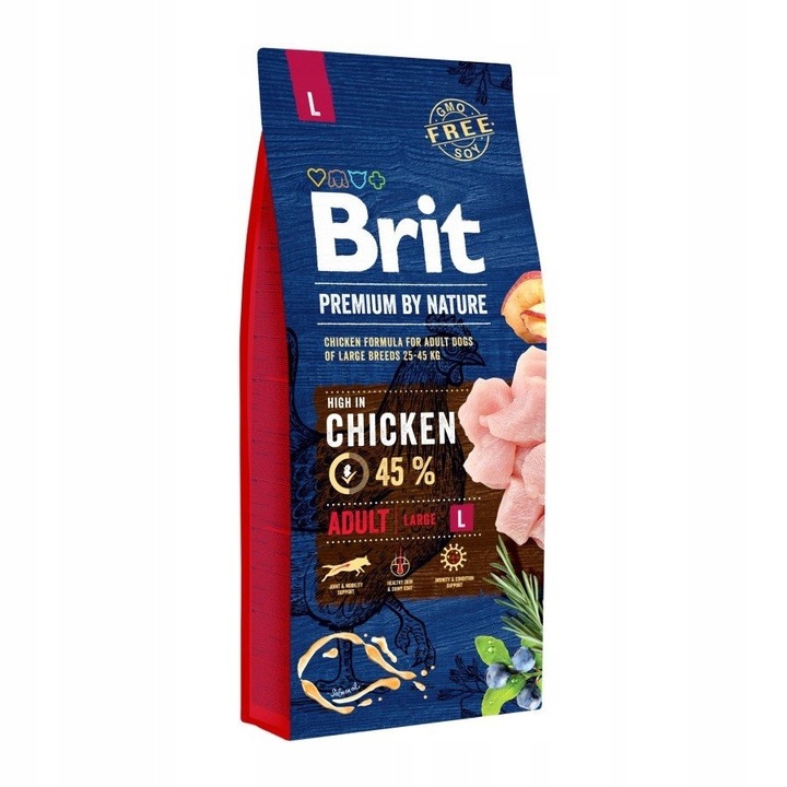 Brit by Nature Suché Krmivo s kuřecím masem pro dospělé psy velkých plemen 15kg