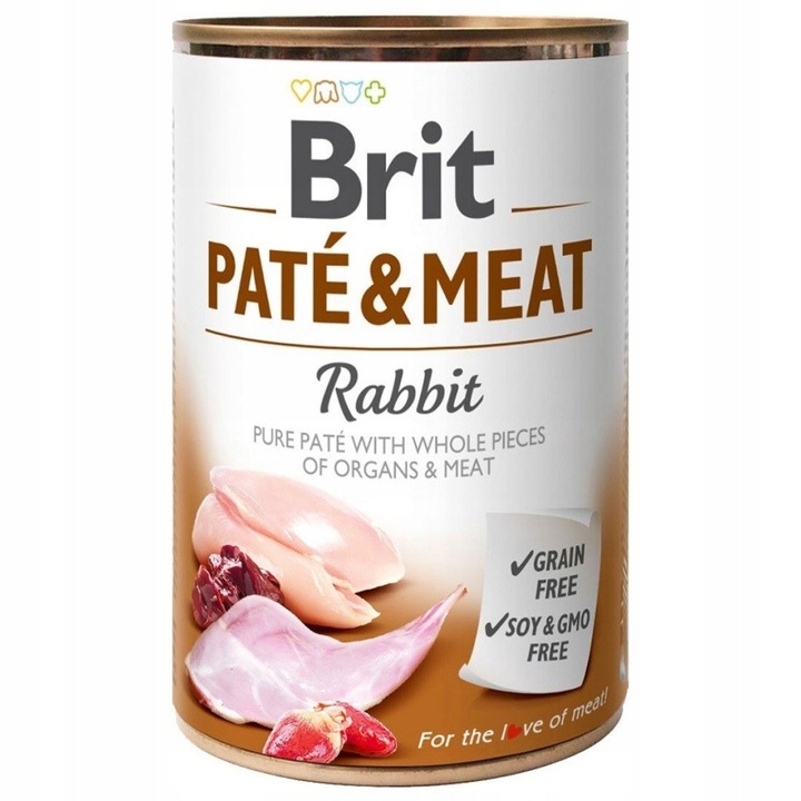 BRIT PATE&MEAT KRMIVO PRO PSY S KRÁLÍKEM 400G LEVNĚ