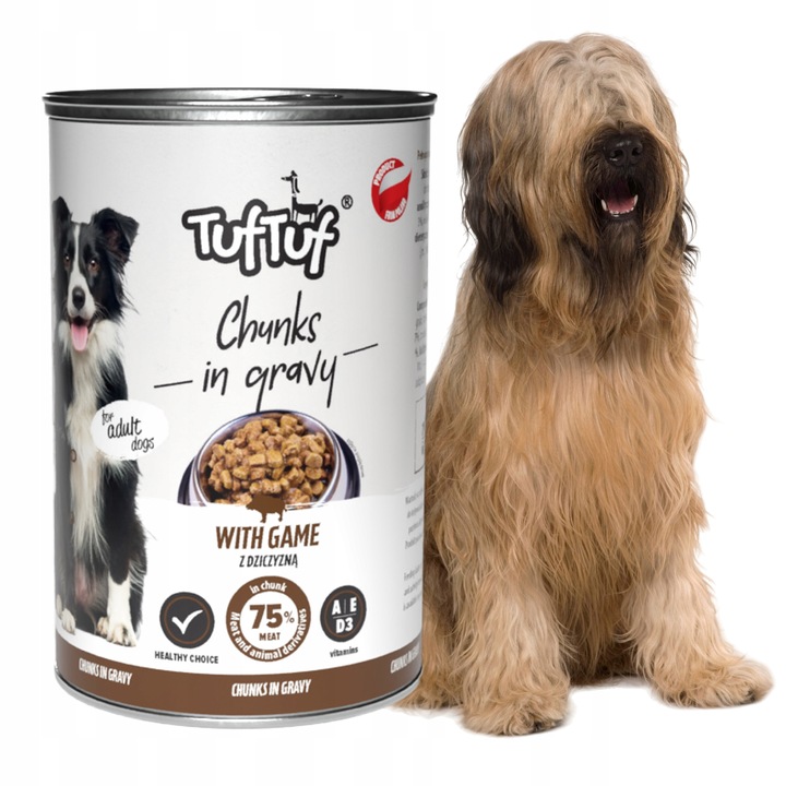 Bult Tuf Tuf masové kousky se zvěřinou vlhké krmivo pro psy 415 g 1 kus