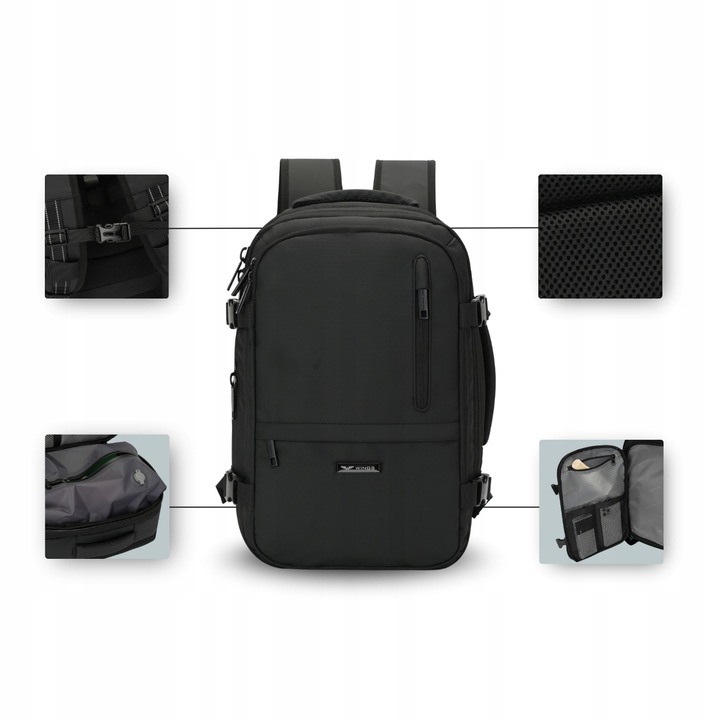 Batoh COMPRESA s pumpičkou, ergonomický, funkční, cestovní zavazadlo AKCE