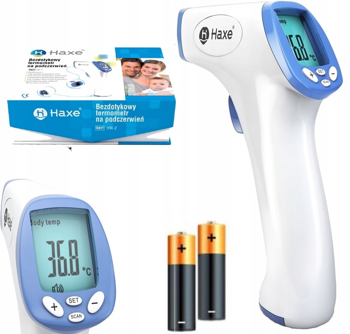 BEZDOTYKOVÝ LÉKAŘSKÝ INFRAČERVENÝ TEPLOMĚR HAXE
