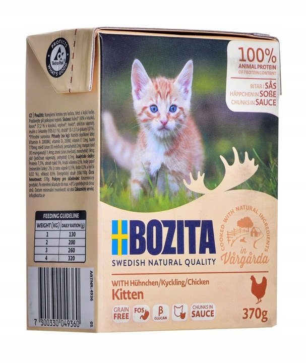 Bozita Kuřecí kousky v omáčce pro malé koťata 370 g