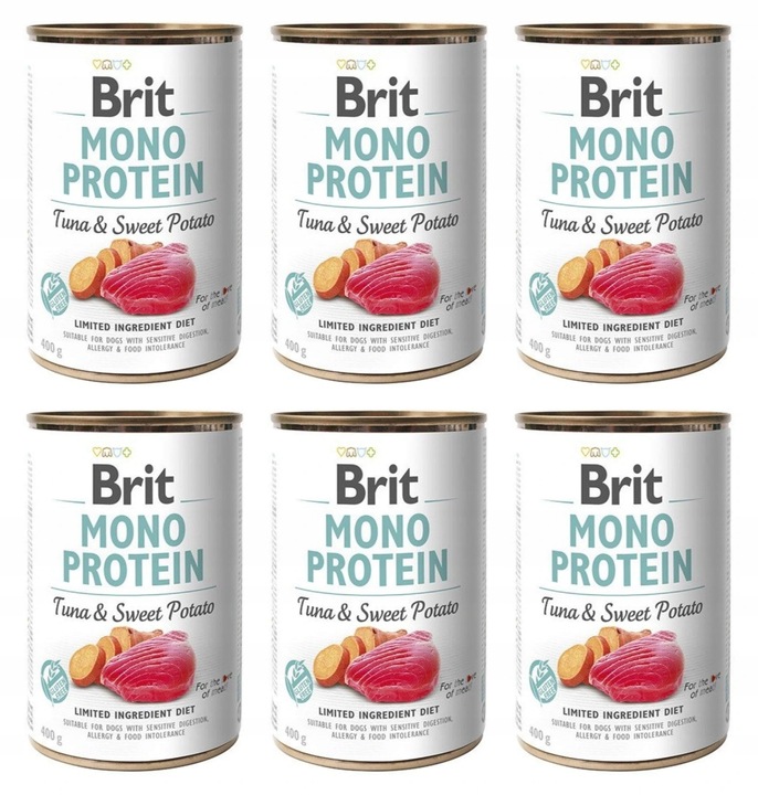 Brit Mono Protein Tuna Sladké brambory 6 x 400 g
