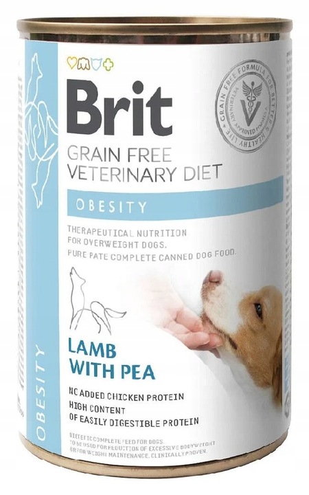BRIT Veterinary Diet Obesity Lamb&Pea krmivo na obezitu pro psa 400 g